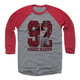 Mens Baseball T-Shirt Red / Heather Gray