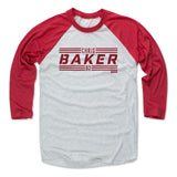 Mens Baseball T-Shirt Red / Ash