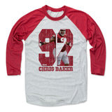 Mens Baseball T-Shirt Red / Ash